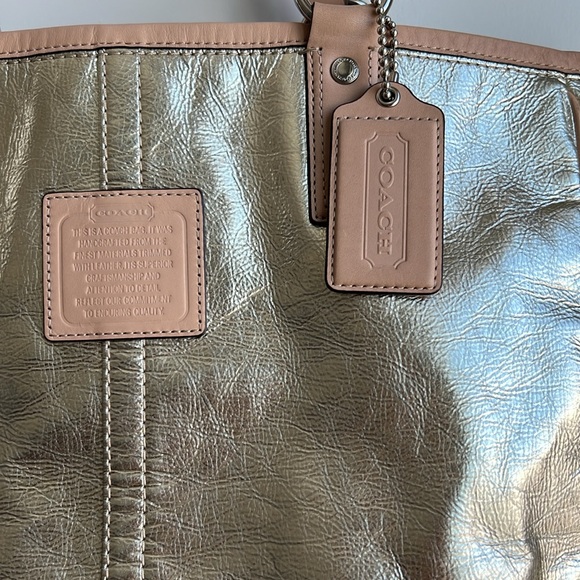 COACH Champagne Gold Tote - Picture 16 of 16